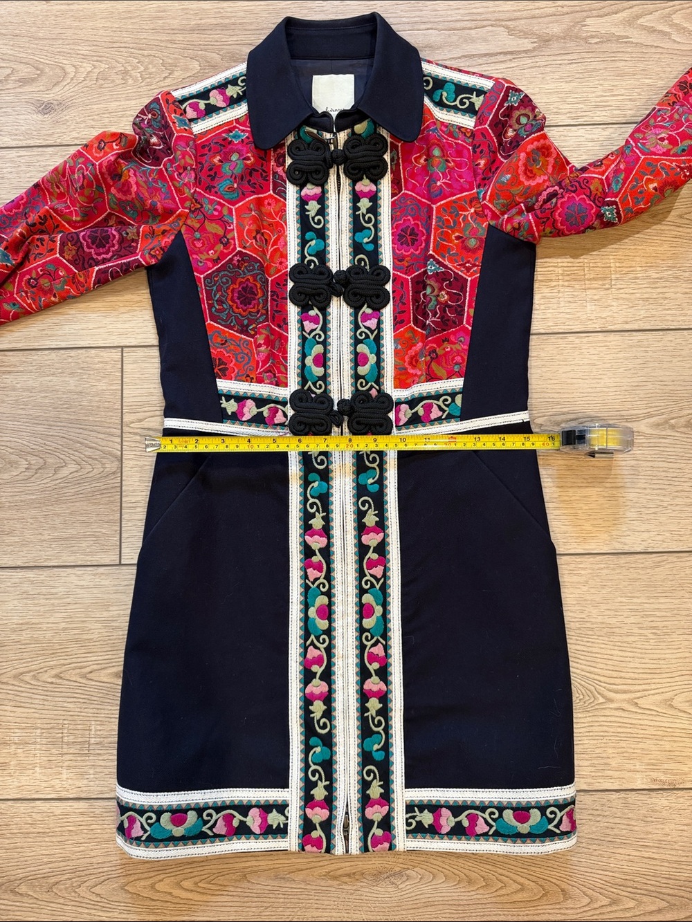 elevenses/Anthropologie Satsuma Embroidered Patchwork Jacket size 2 - Picture 9 of 10